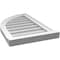 Ekena Millwork Quarter Round Top Left Surface Mount PVC Gable Vent w/ 2"W x 2"P Brickmould Sill Frame, 16"W x 26"H GVPQL16X2603SN - alternate 2